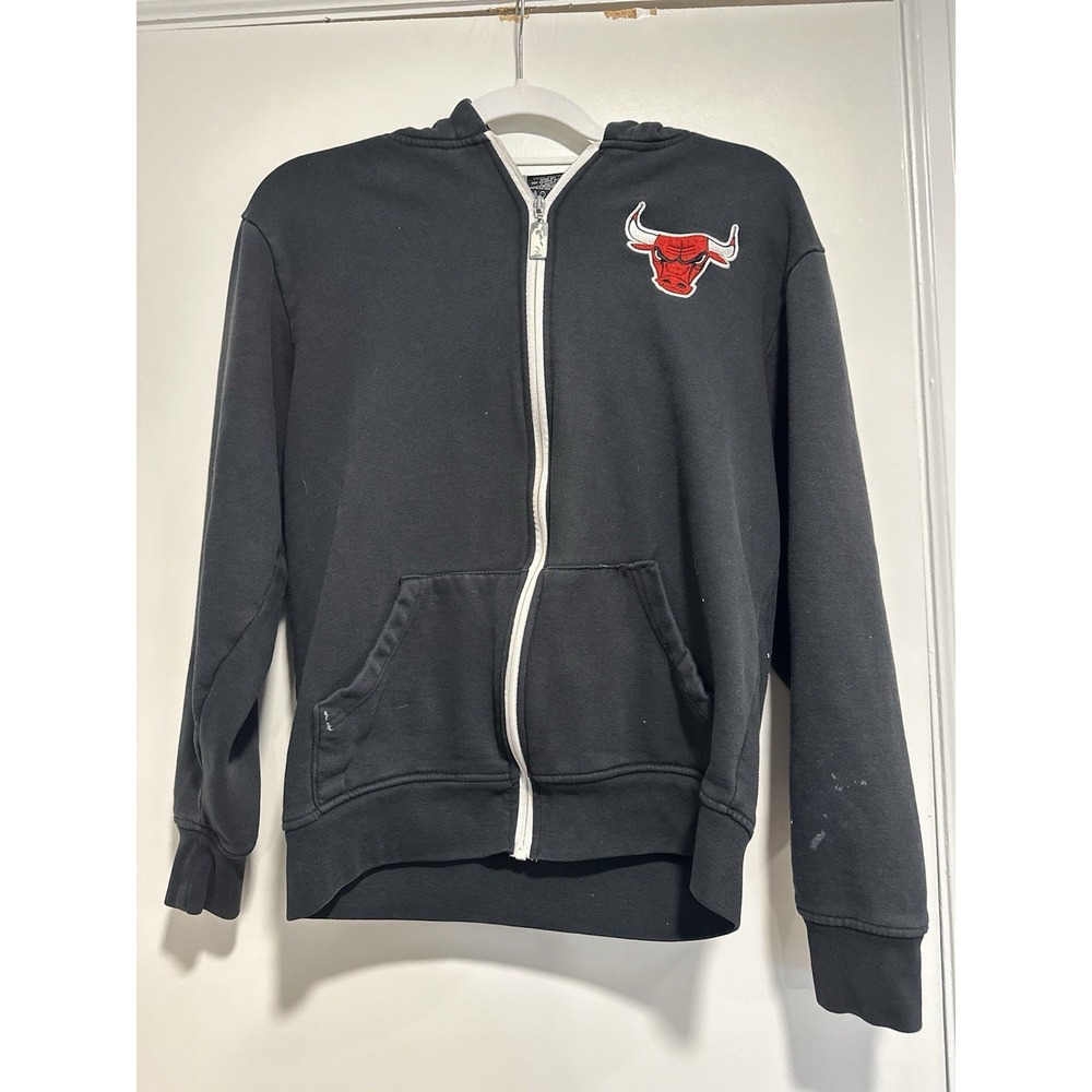 VTG  Y2K Sz:M Chicago Bulls Embroidered Logo Full Zip UNK NBA Hoodie Sweatshirt